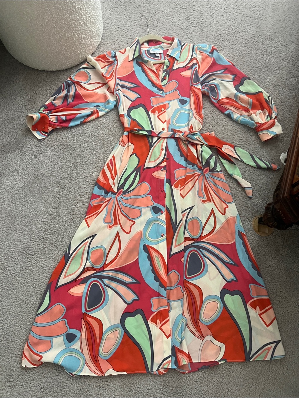 Alexis for Target Mixed Floral Long Sleeve Robe Maxi Dress Like New Size M